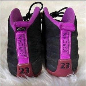 RARE Air Jordan 12 Retro GG 'Hyper Violet’ Size 6Y/7.5W Black Purple  Youth
